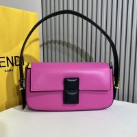 Fendi Medium Baguette Twist Bag In Nappa Leather Rose