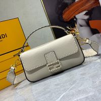Fendi Baguette Bag Grain Leather Beige