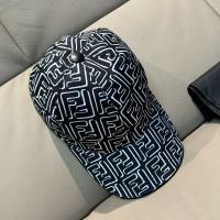 Fendi Baseball Cap In Joshua Vides FF Motif Canvas Black
