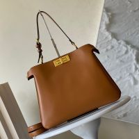 Fendi Medium Peekaboo Soft Bag Leather Brown