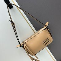 Fendi Mini Simply Shoulder Bag Calfskin Brown