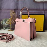 Fendi Petite Peekaboo ISeeU Bag In Nappa Leather Pink